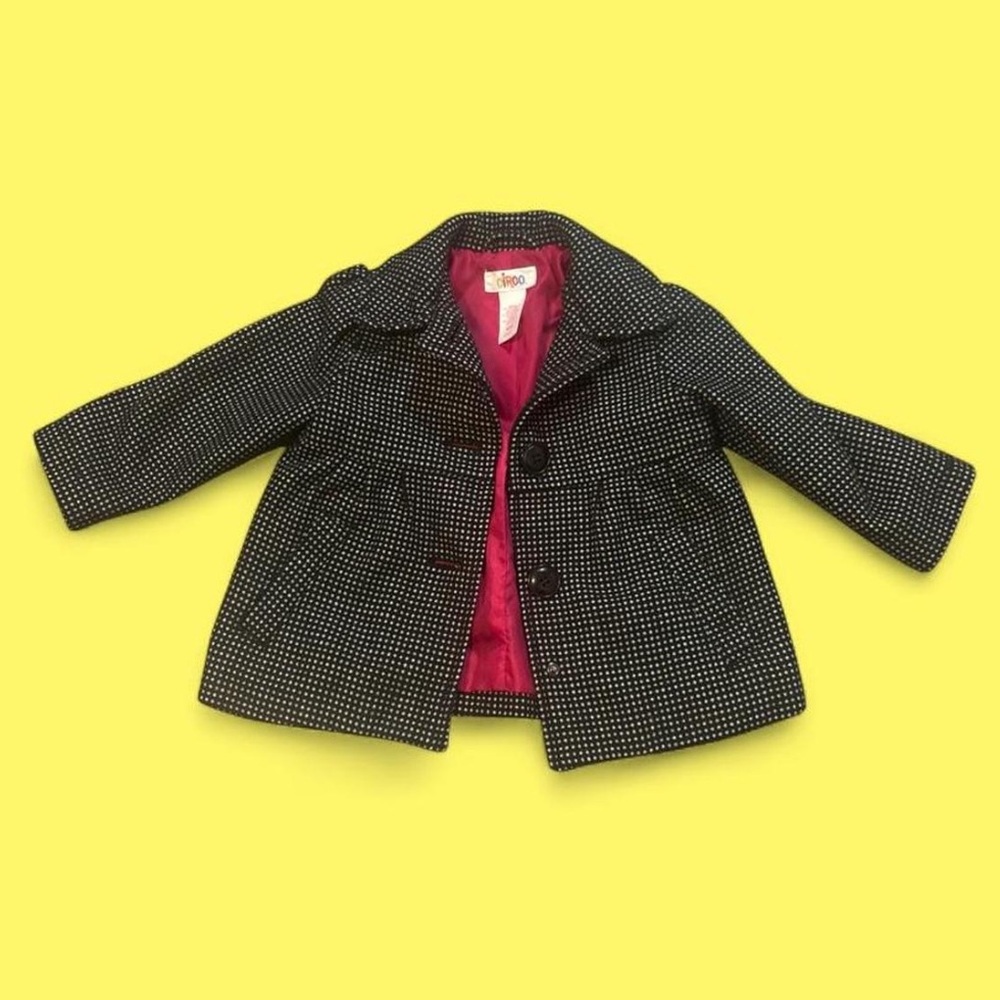 Circo Black and Pink Kids polka dots Blazer
